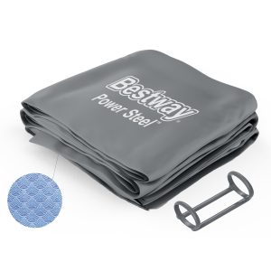 Power Steel 18' x 48 Round Above Ground Pool Liner Replacement. Gray