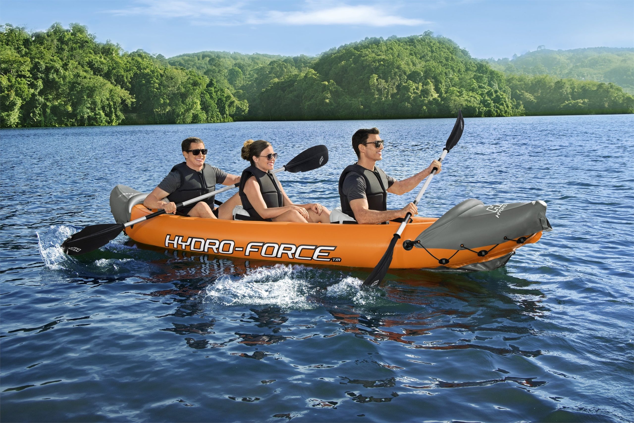 Hydro-Force Rapid X3 Inflatable Kayak Set 12'6 - Image 2